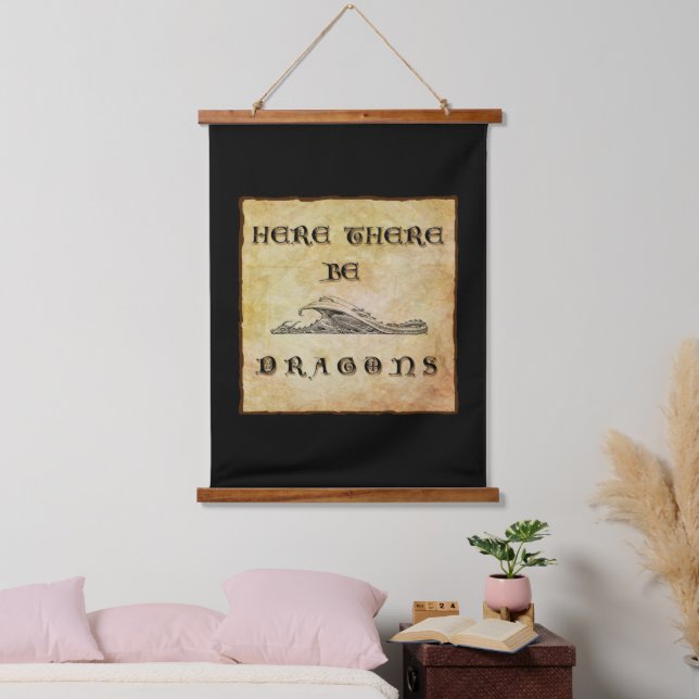 Tapisserie Suspendue Ici Il Y A Des Dragons (Chambre à coucher)