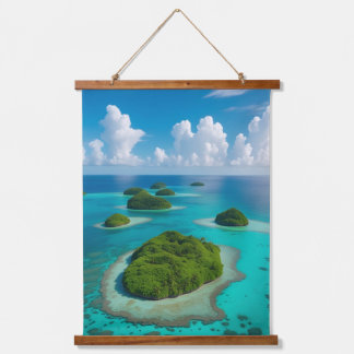 Tapisserie Suspendue "Îles de Tranquillité : Archipel Tropical
