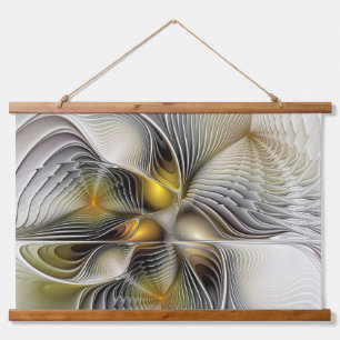 Tapisserie Suspendue Illusion d'optique abstraite fractale 3D avec prof