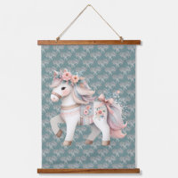 Illustration de l'Imaginaire Floral Pastel Horse