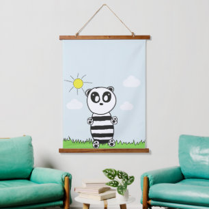 Tapisserie Suspendue Illustration de Panda Mignon