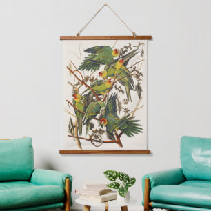 Tapisserie Suspendue Illustration vintage d'Audubon du Perroquet de Car