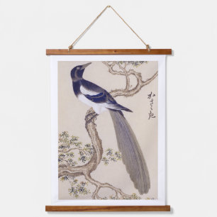 Tapisserie Suspendue Illustration vintage : Magpie eurasiatique