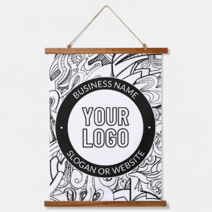 Tapisserie Suspendue Illustrations de style moderne et votre logo avec