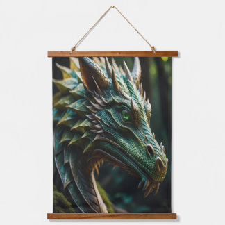 Tapisserie Suspendue Imaginaire de dragon vert Emerald Gaze