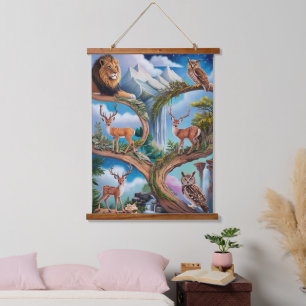 Tapisserie Suspendue Imaginaire Whimsical de la faune Miniature complex
