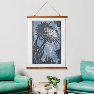 Tapisserie Suspendue Impression Artichaut Bleu Vintage Reijer Stolk