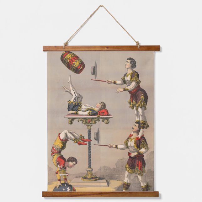 Tapisserie Suspendue Impression Graphique vintage D'Un Acte acrobatique (Recto)