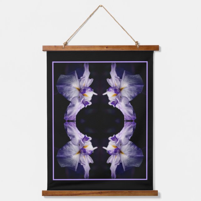 Tapisserie Suspendue Intense Fleur Iris Japonaise Gros plan Abstrait (Recto)