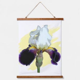Tapisserie Suspendue Iris pourpre et blanc