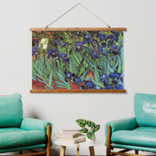 Tapisserie Suspendue Irises de Vincent van Gogh, Jardin Vintage
