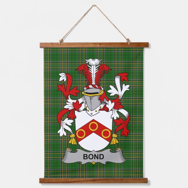 Tapisserie Suspendue Irish Bond Coat of Arms Family Crest (Recto)