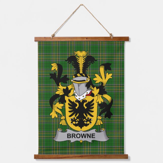 Tapisserie Suspendue Irish Browne Coat of Arms Family Crest (Recto)