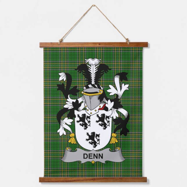 Tapisserie Suspendue Irish Denn Coat of Arms Family Crest (Recto)