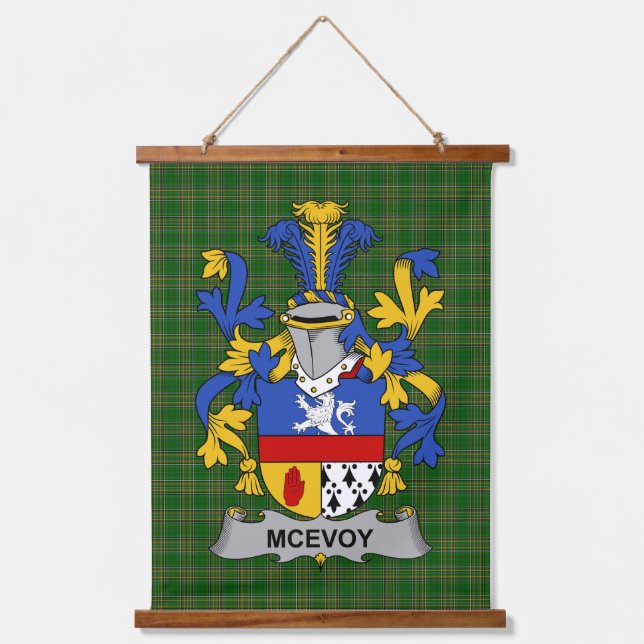 Tapisserie Suspendue Irish McEvoy or McKelvey Coat of Arms Family Crest (Recto)