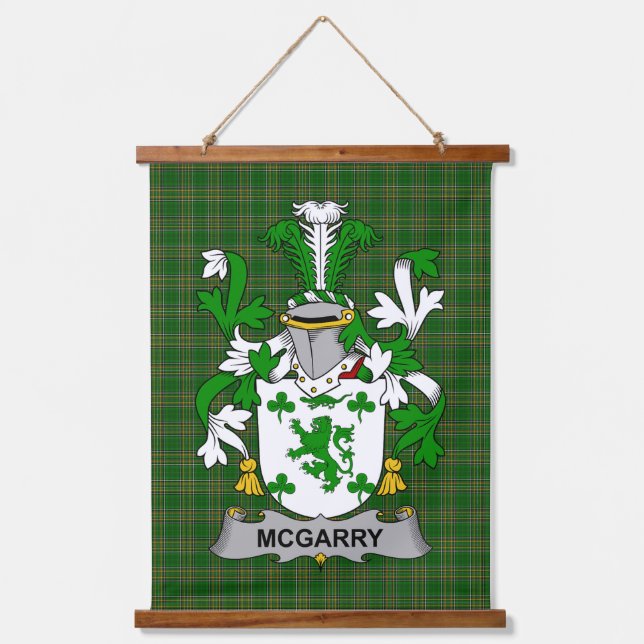 Tapisserie Suspendue Irish McGarry or Garry Coat of Arms Family Crest (Recto)