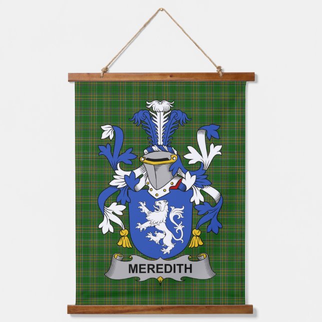 Tapisserie Suspendue Irish Meredith Coat of Arms Family Crest (Recto)
