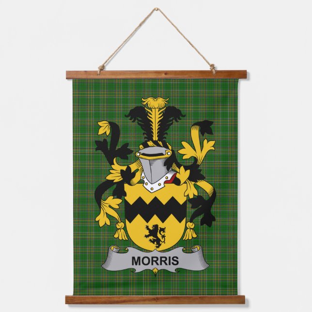 Tapisserie Suspendue Irish Morris Coat of Arms Family Crest (Recto)