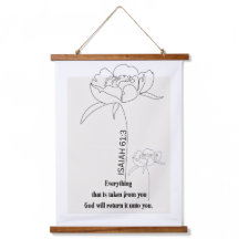 Isaiah 61:3 Floral Line Art Print – "God Restores"