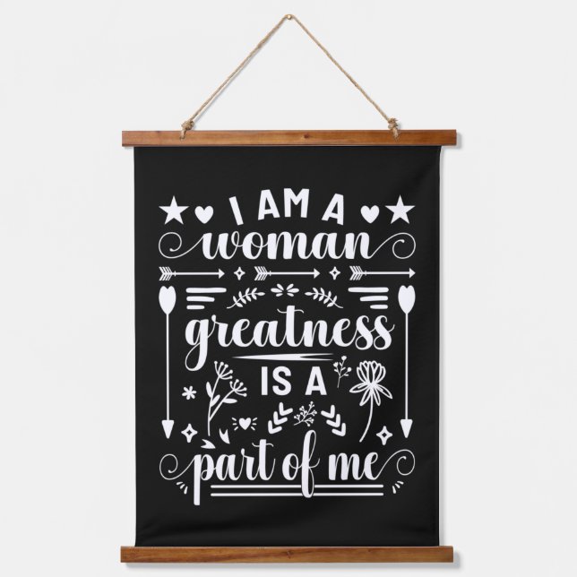 Tapisserie Suspendue IWD Je Suis Une Femme Grandeur Fait Partie De Moi (Recto)