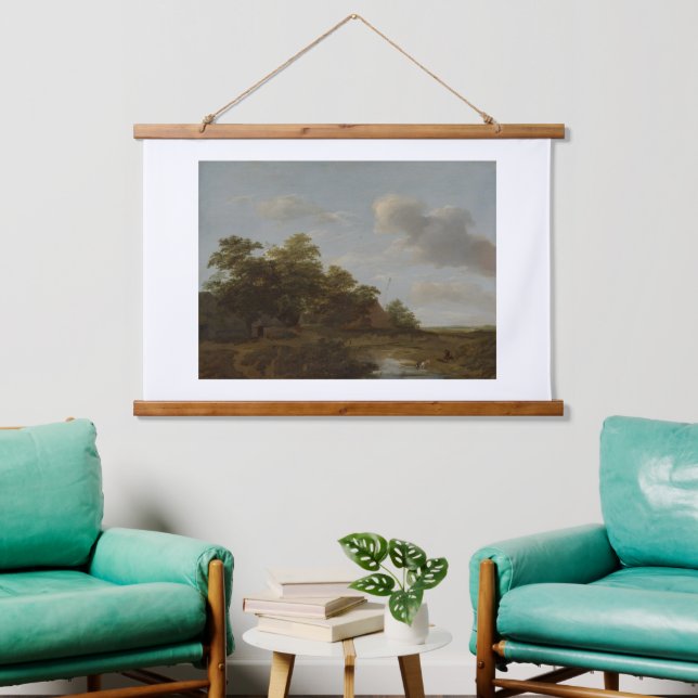 Tapisserie Suspendue Jan Vermeer van Haarlem, Paysage avec une ferme (Salon)