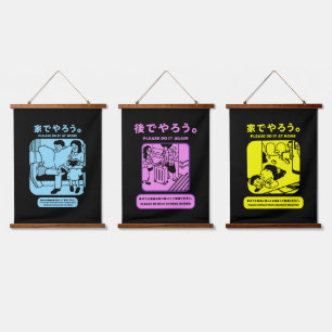 Tapisserie Suspendue Japonais Tokyo Métro Publicité