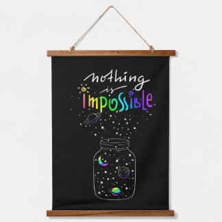 Tapisserie Suspendue Jar of Dreams: Rainbow Wood Topped Wall Tapestry