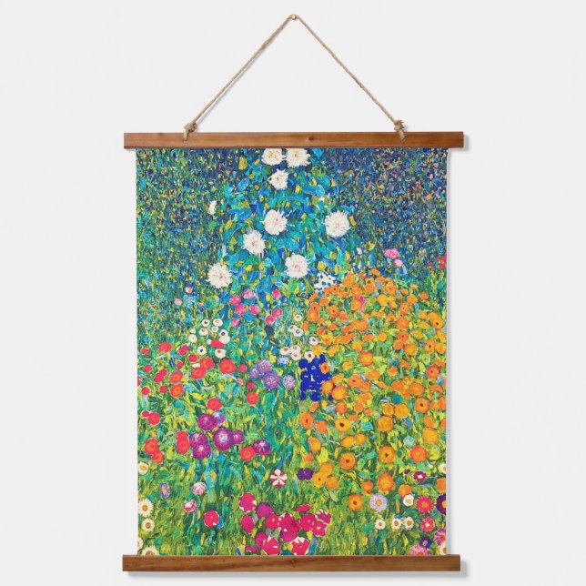 Tapisserie Suspendue Jardin aux fleurs, Gustav Klimt (Recto)