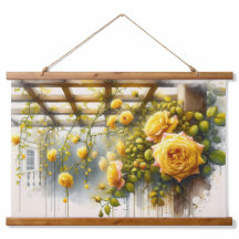 Jardin d'aquarelle de Roses Jaunes