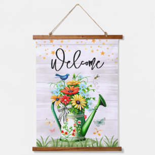 Tapisserie Suspendue Jardin Floral de Bienvenue de Printemps