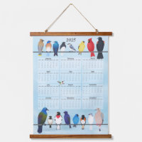 jardin oiseaux 2025 calendrier mural