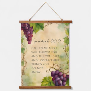 Tapisserie Suspendue Jérémie 33:3 Version chrétienne de la Bible