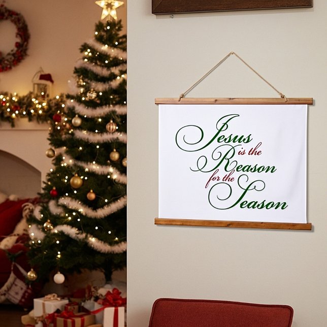 Tapisserie Suspendue Jésus est la raison (Créateur téléchargé)