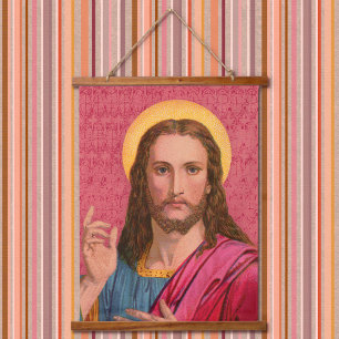 Tapisserie Suspendue Jésus Notre Sauveur Panneau Suspendu