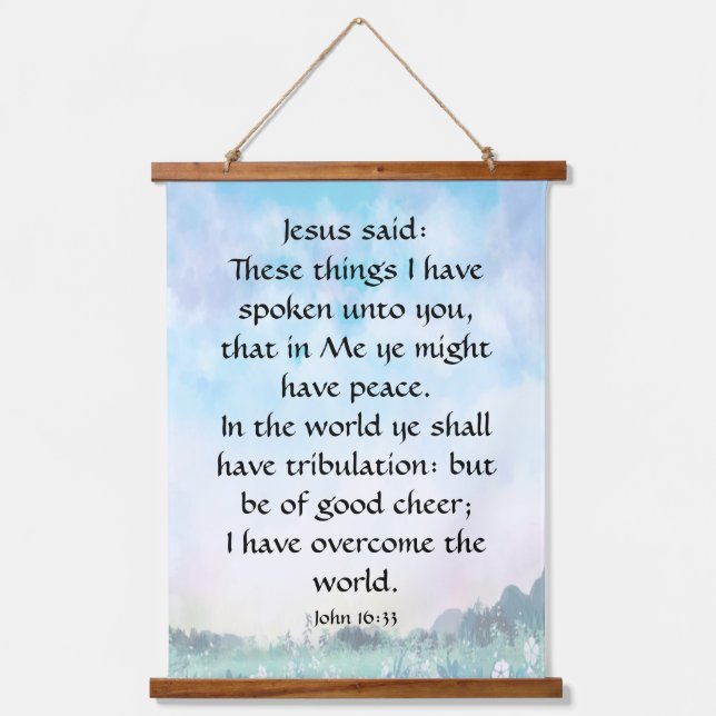 Tapisserie Suspendue John 16:33 (Recto)