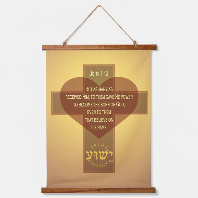 Tapisserie Suspendue John 1:12 (Recto)