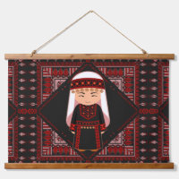 jolie fille palestinienne Broderie rouge tatreez