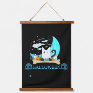 Tapisserie Suspendue Jouer Chat Fantôme Haunts Halloween Nuit