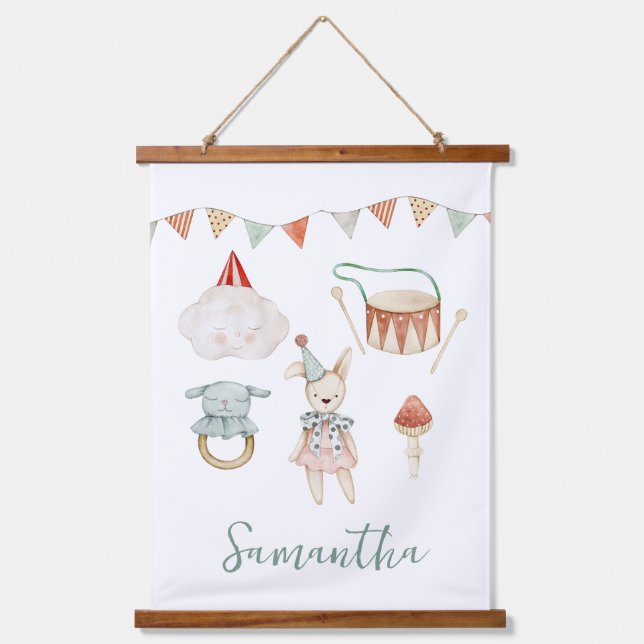 Tapisserie Suspendue Jouets de champignons de bois Salle d'enfants pers (Recto)