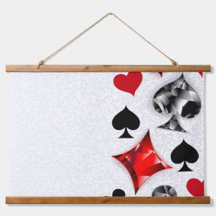 Tapisserie Suspendue Joueur de poker Joueur de cartes de jouer costumes