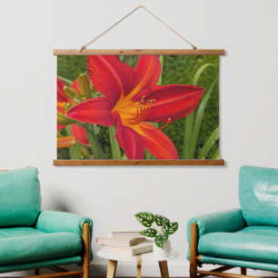Tapisserie Suspendue Jour de fête de la Daylily Orange Clair Floral