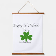 Joyeuse fête de la Saint-Patrick trèfle vert nom
