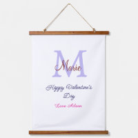 Joyeuse Saint-Valentin pastel violet monogramme ro