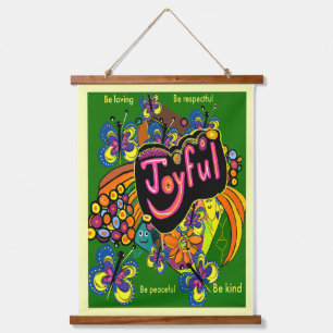 Tapisserie Suspendue Joyful Whimsy : une célébration de la positivité