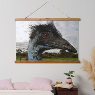 Tapisserie Suspendue "Jumelage dans l’oeil : un regard curieux d’Emu"