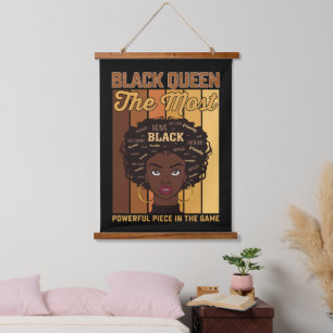 Tapisserie Suspendue Junetdix Melanin Black Girl La plus puissante