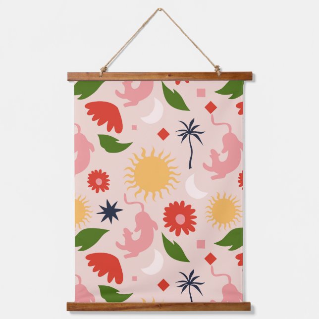 Tapisserie Suspendue Jungle céleste (Recto)