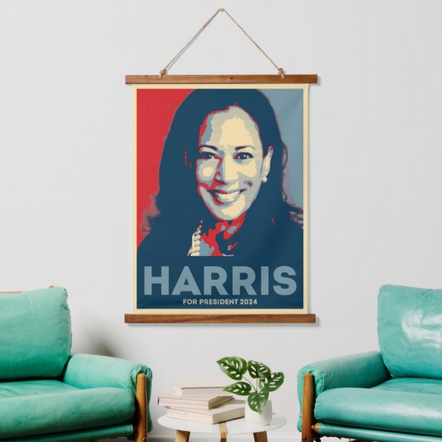 Tapisserie Suspendue Kamala Harris Pour Président 2024 (Salon)