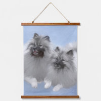 Keeshond Paire de Kees Peinture Art animal origina