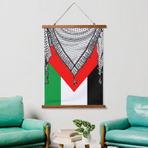 Tapisserie Suspendue Keffiyeh Écharpe palestinienne tissu traditionnel